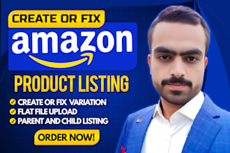 fix amazon product listing variation issue via flat file or parent child listing
