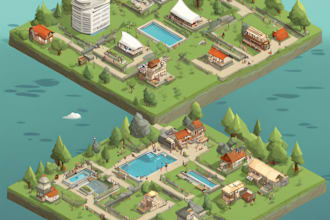 draw a unique vector or isometric map
