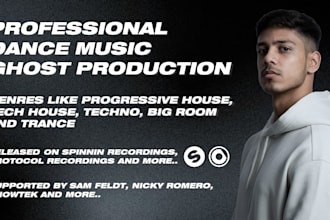 produce a fully mixed and mastered, top quality edm track