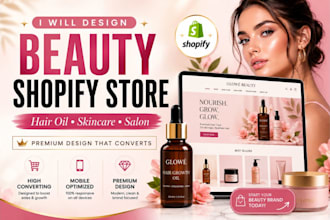 design beauty salon shopify store hair growth oil website beauty shopify website