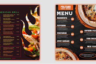 do professional  restaurant menu design