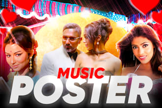 design music poster cover art music thumbnail for your song