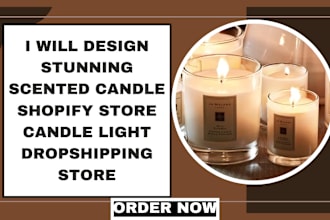 design stunning scented candle shopify store candle light shopify store