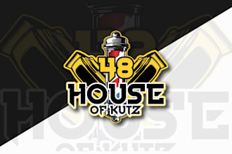 do custom barber, barbershop and beauty salon logo design