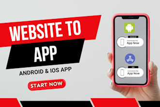 convert website into a pro synchronized android and IOS app