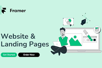 do framer website design, figma to framer website,  redesign framer,landing page