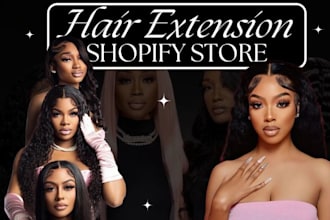design hair extension website hair extension shopify store hair extension store