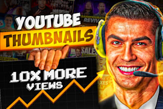 design best, attractive, viral and amazing youtube thumbnail in 3hrs