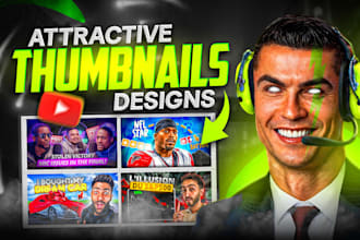 design amazing and attractive youtube thumbnails in 3hrs