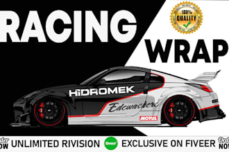 do professional racing car wrap design,car wrap,vahicle wrap design