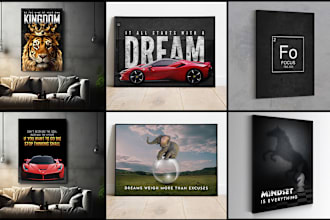 design motivational canvas wall art and posters