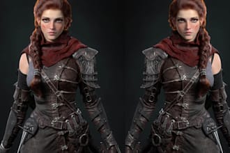 create 3d game character, facial rig, ik fk rigging arkit blender, unreal engine