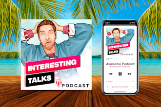 design a podcast cover art and podcast logo