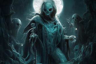 design dark fantasy and horror creature or character designs