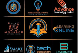 design educational logo design delivery in 24 hours