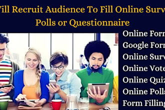 recruit audience to fill online survey, polls or questionnaire