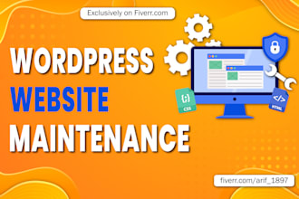 do wordpress website maintenance, update, support and fix issues quickly