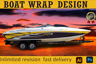 design stunning boat wrap and scandinavian fishing boat