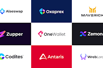 design startup timeless modern crypto wallet tech lettermark saas custom logo