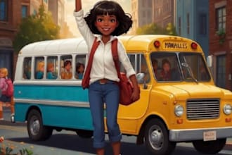 create original children story book  african  american illustration