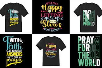 do custom typography t shirt design for merchandise