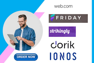 design on web com ionos godaddy airo strikingly, friday, dorik