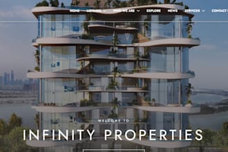 design real estate website, real estate landing page, wordpress website design
