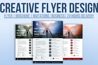 design creative flyers, marketing material and product brochures