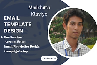 design professional mailchimp klaviyo email template newsletter