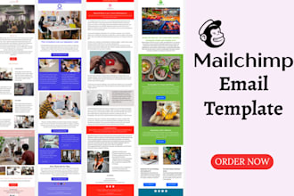 design custom mailchimp email marketing template newsletter