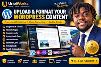 upload and format content professionally on your wordpress website