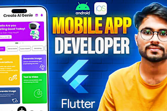 do flutter mobile app development, android ios mobile app, flutter developer
