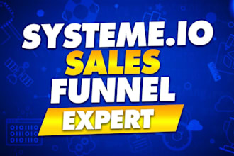 build systeme io sales funnel, website funnel and be a systeme io expert