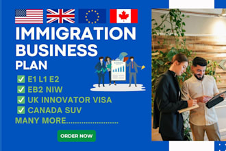 write immigration business plans for startups, visa USA, UK innovator, canada