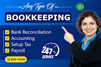 do quickbooks online bookkeeping, quickbooks clean up, and quickbooks setup