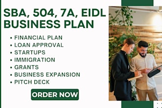 create a professional sba loan business plan for fast loan approval
