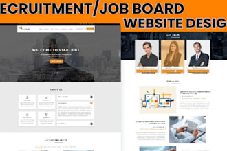 recruitment website, recruitment staffing website, recruitment job board website