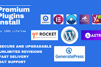 install yoast seo premium, rankmath and generatepress plugins