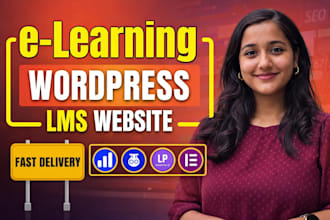 build wordpress elearning lms website with learndash buddyboss tutor masterstudy