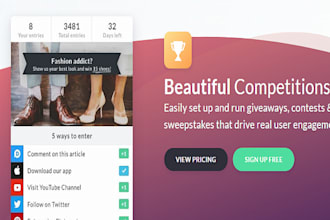 build professional a competitions giveaway website, raffles website in wordpress
