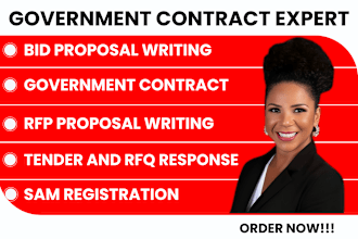 win government contract bid proposal response to rfp, write rfp proposal, tender