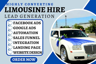 generate high quality limousine leads limo hire car rental leads facebook ads