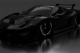 create 3d model a perfect car design for 3d printing
