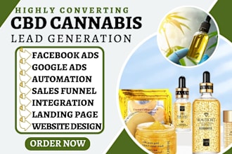 generate exclusive cbd leads email list cbd landing page cannabis weed website