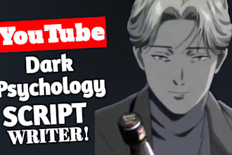 write psychology or dark facts type youtube video scripts