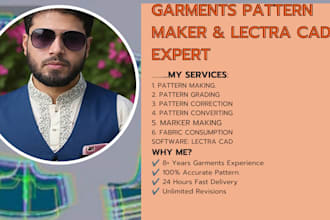 make garments sewing pattern and greading