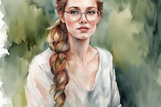 draw your portrait in a watercolor