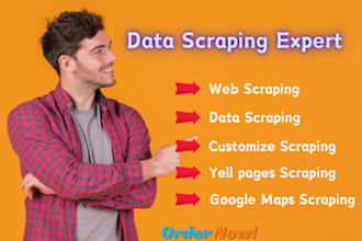 scrape data from google maps, websites and any directories