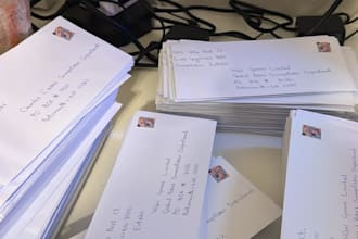 handwriting sweepstakes bulk cards and envelopes