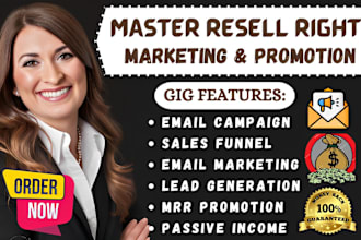 boost master resell right courses with email marketing campaign passive outcome